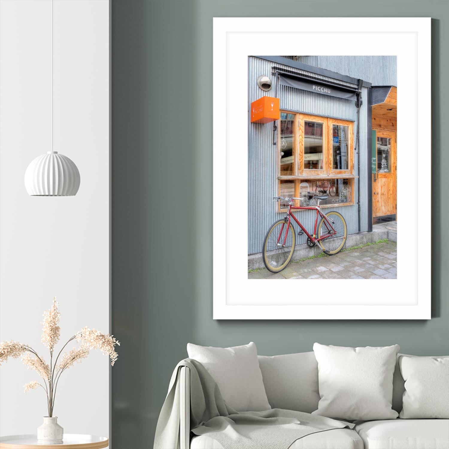 Red Bicycle, Japan by Alan Blaustein on GIANT ART - multicolor photography; landscapes