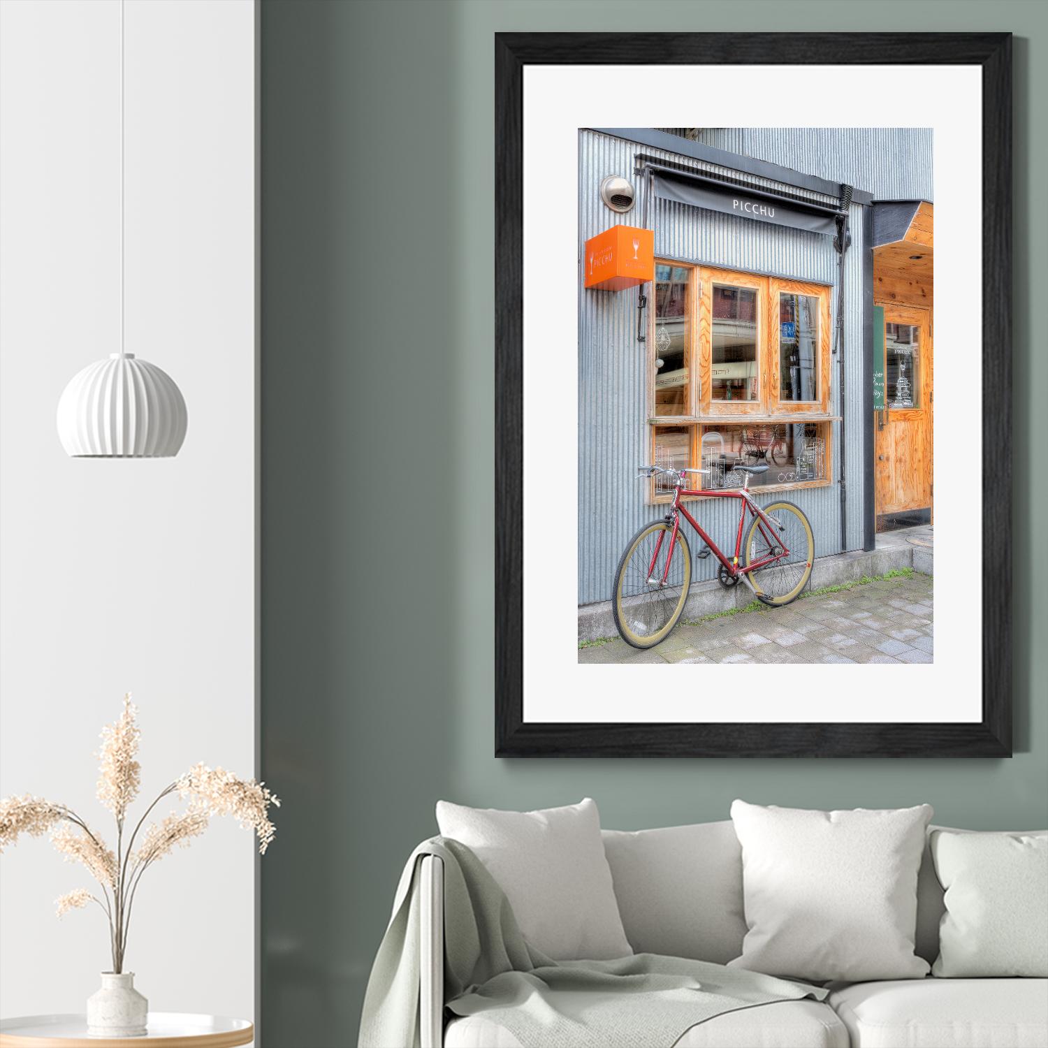 Red Bicycle, Japan by Alan Blaustein on GIANT ART - multicolor photography; landscapes