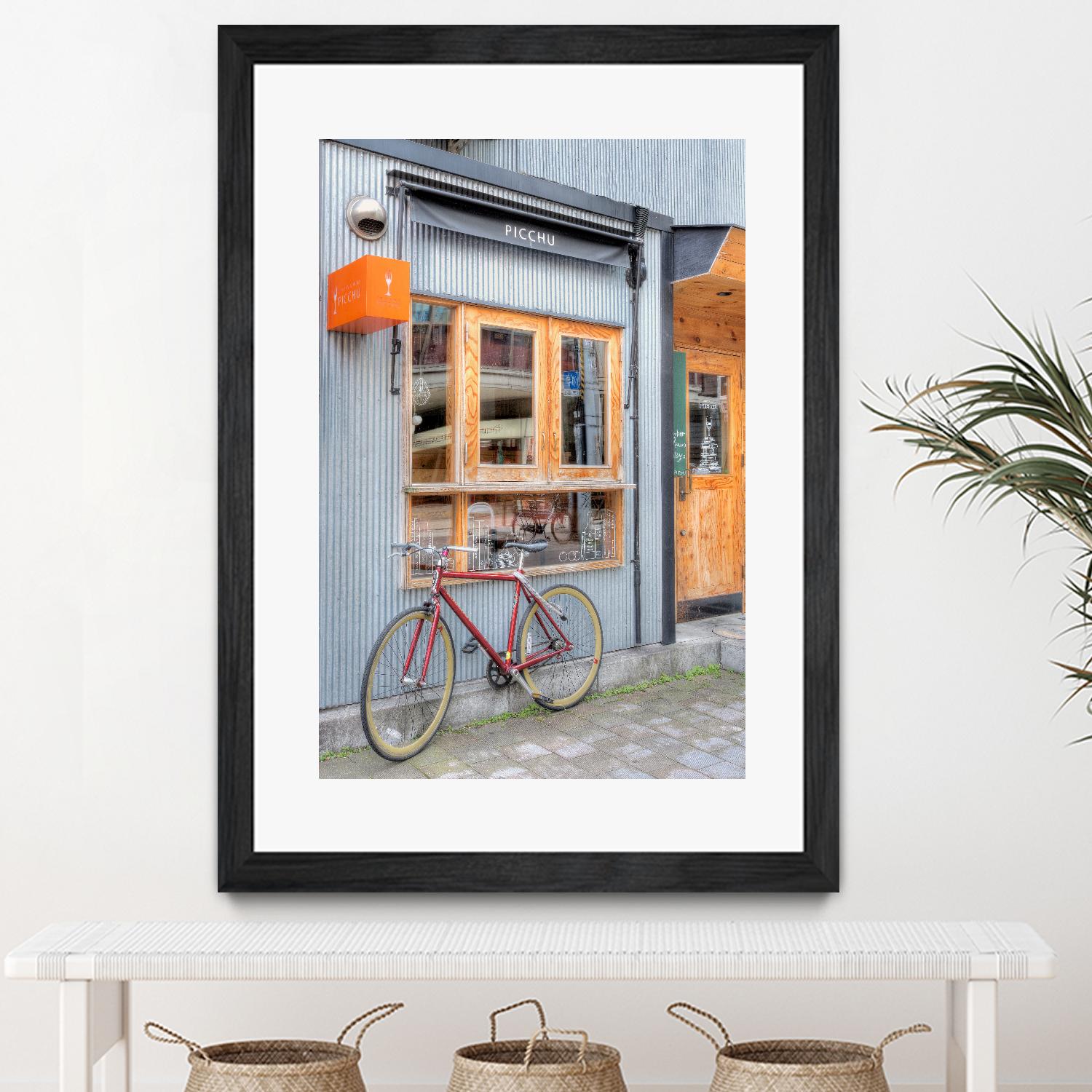 Red Bicycle, Japan by Alan Blaustein on GIANT ART - multicolor photography; landscapes