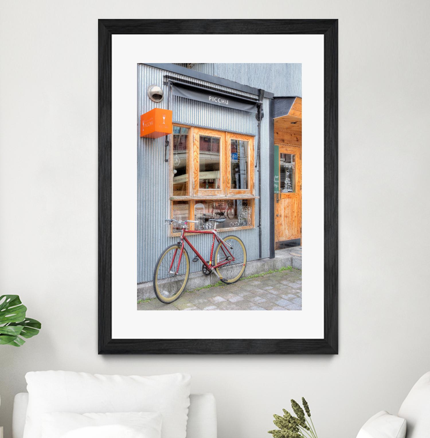 Red Bicycle, Japan by Alan Blaustein on GIANT ART - multicolor photography; landscapes