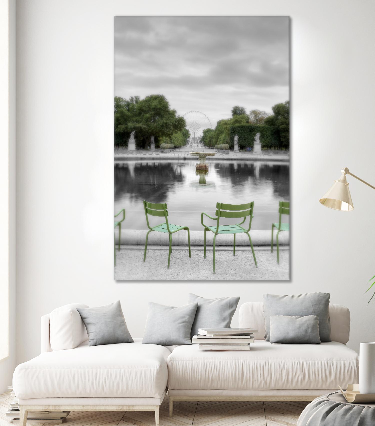 Tuileries Fountain #1 by Alan Blaustein on GIANT ART - multicolor photography; landscapes; people/places