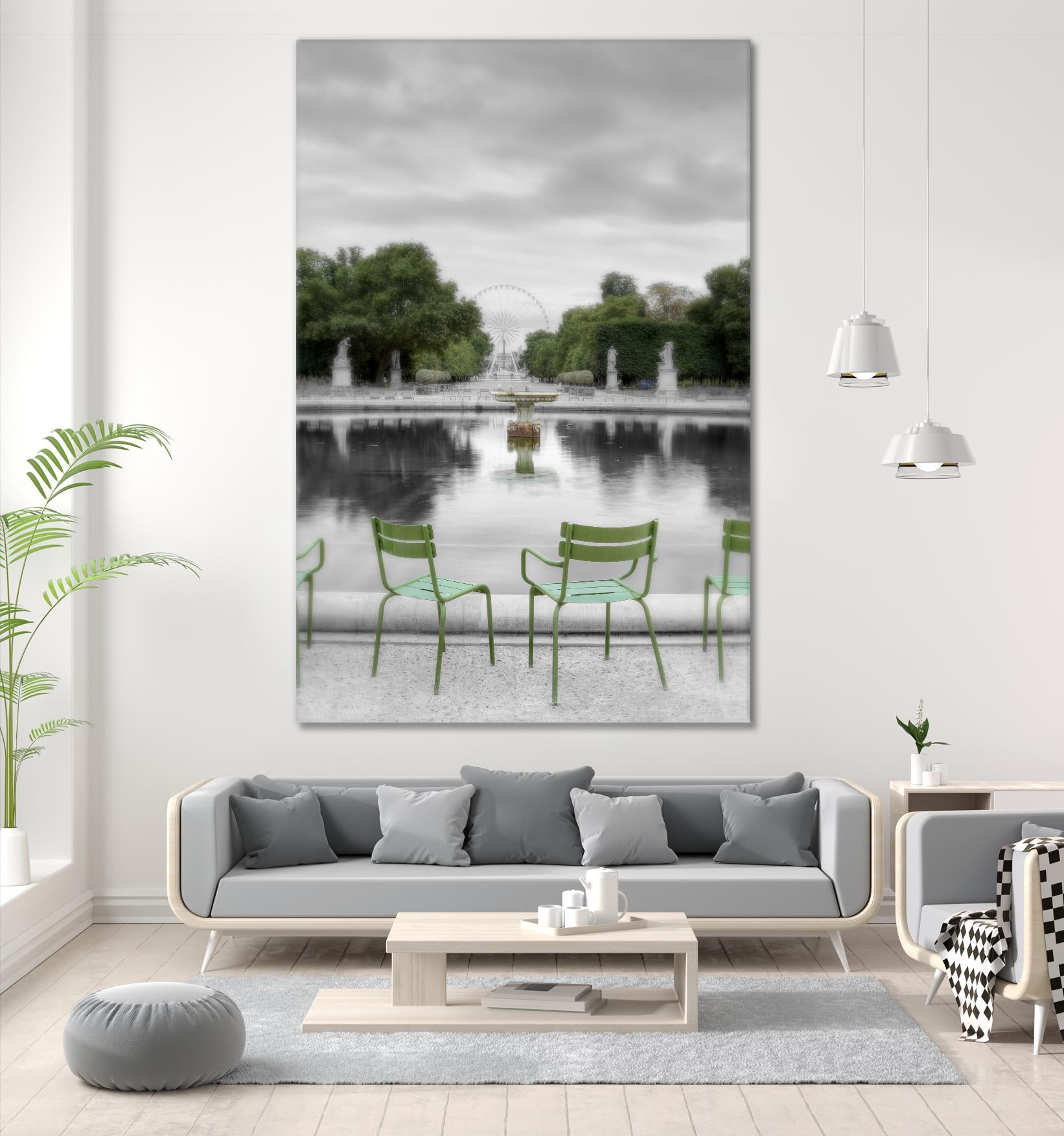 Tuileries Fountain #1 by Alan Blaustein on GIANT ART - multicolor photography; landscapes; people/places