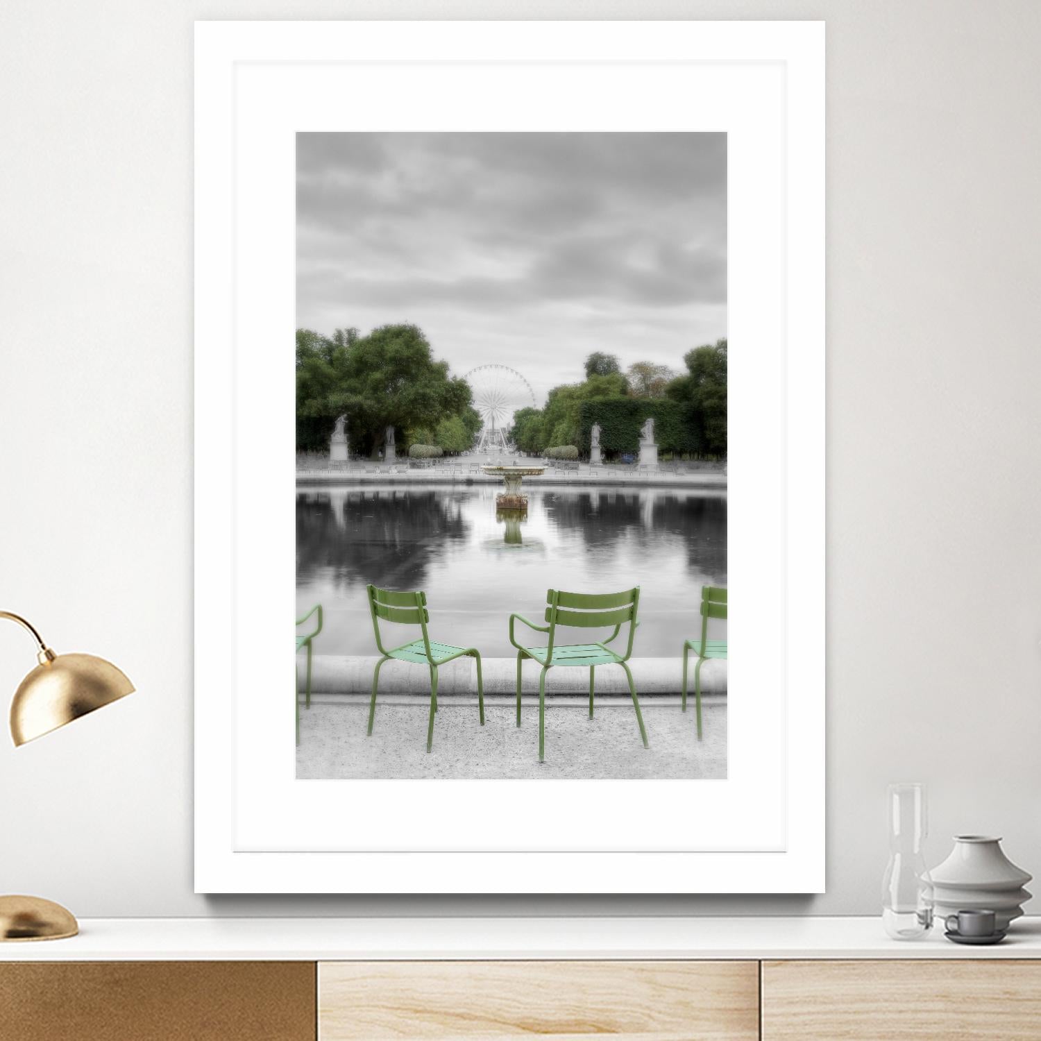 Tuileries Fountain #1 by Alan Blaustein on GIANT ART - multicolor photography; landscapes; people/places