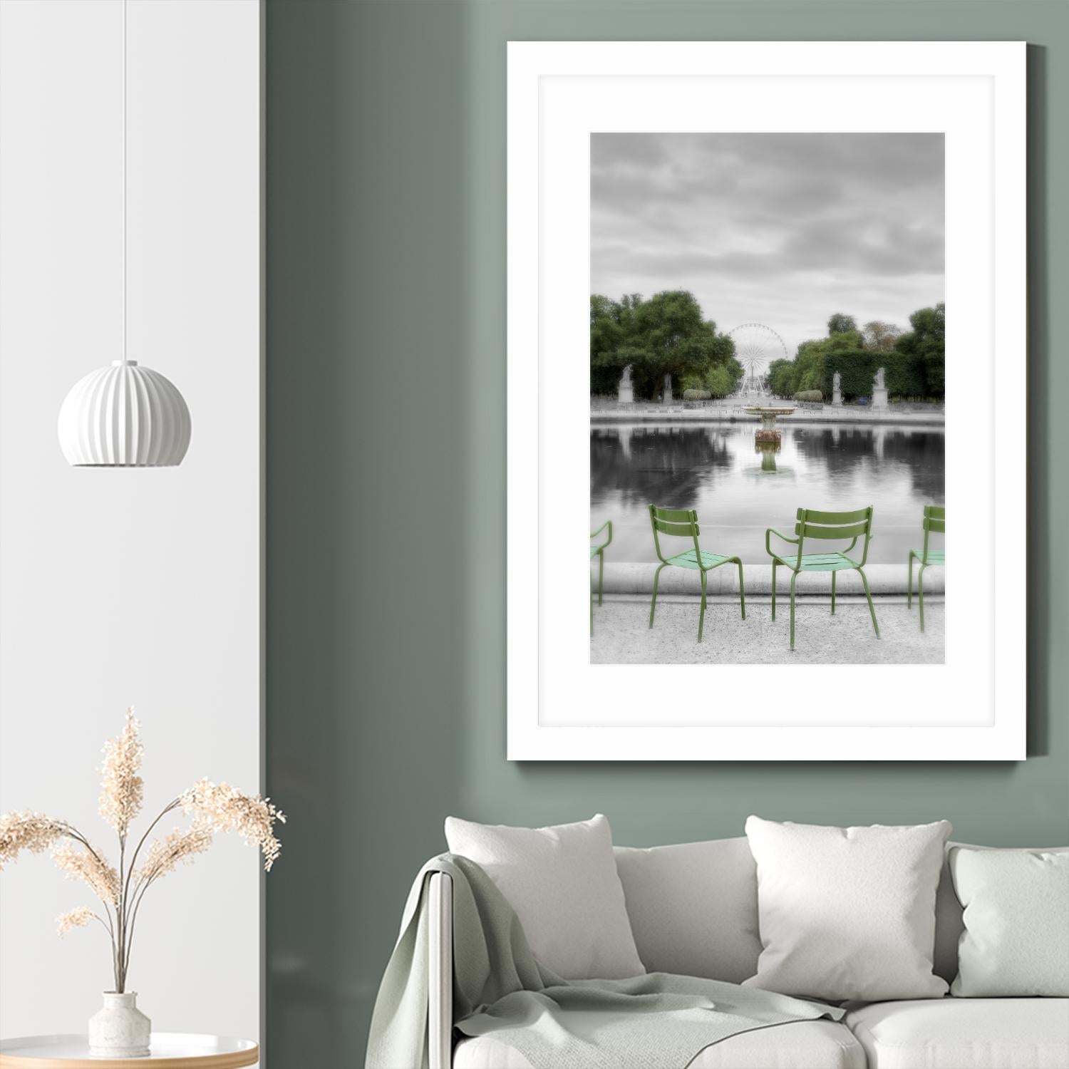 Tuileries Fountain #1 by Alan Blaustein on GIANT ART - multicolor photography; landscapes; people/places