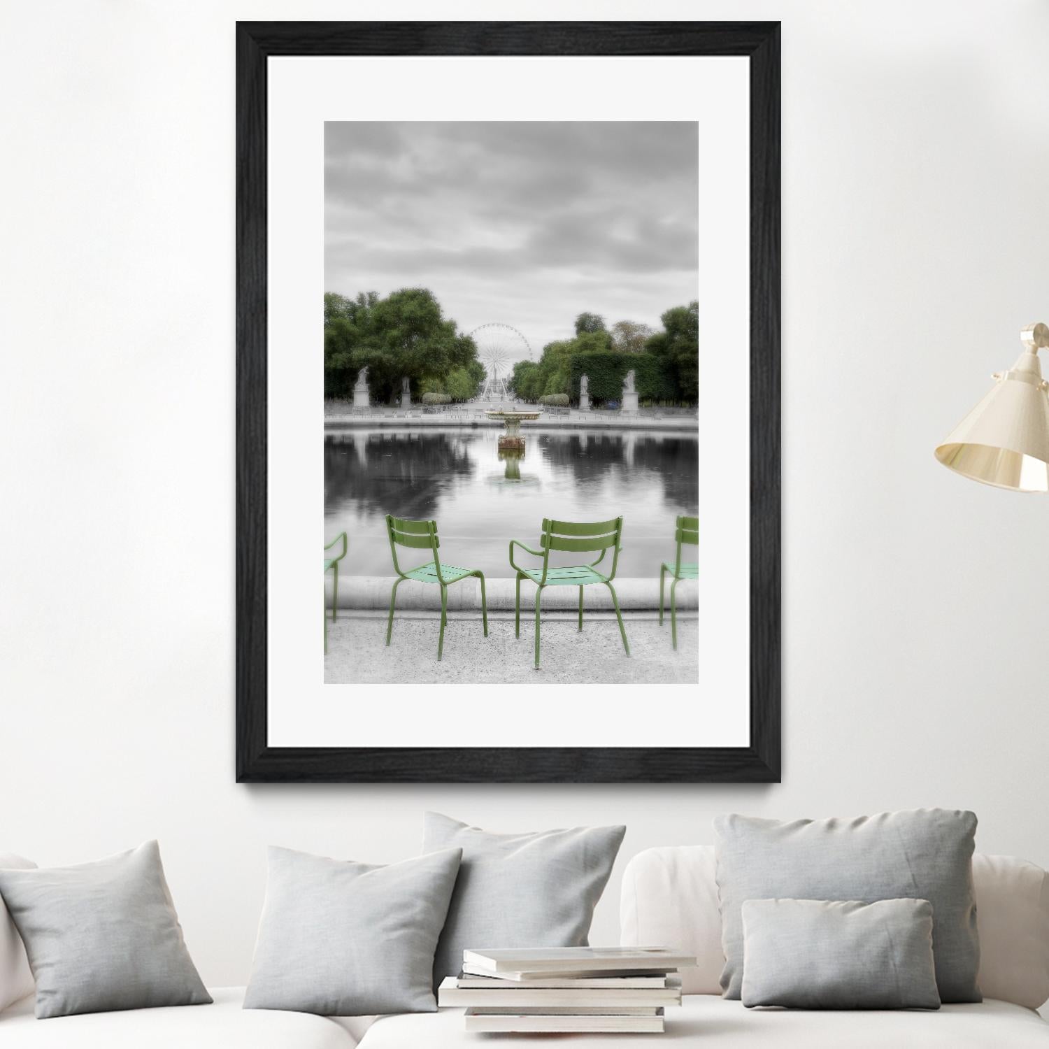 Tuileries Fountain #1 by Alan Blaustein on GIANT ART - multicolor photography; landscapes; people/places