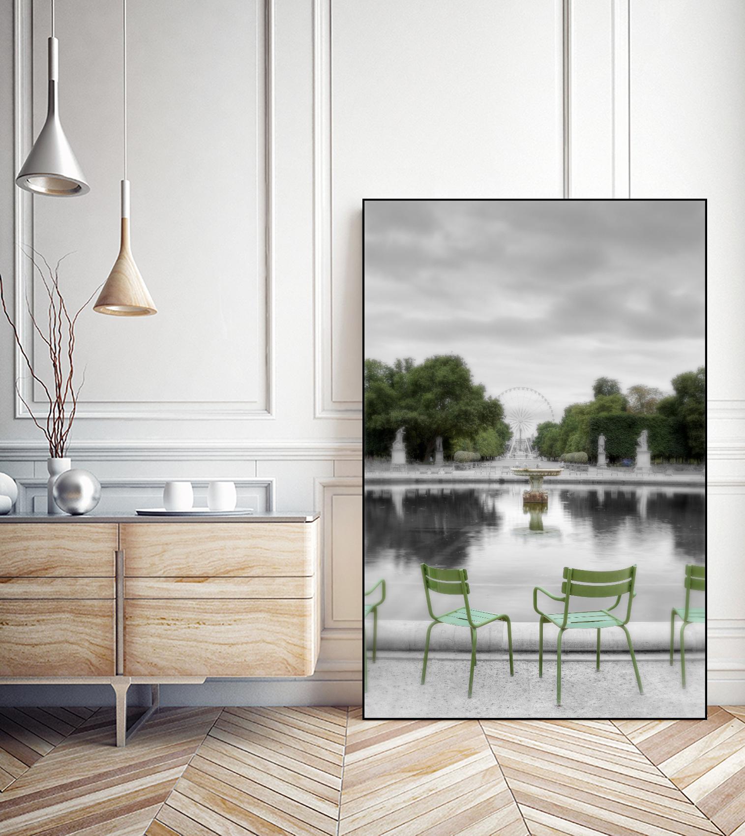 Tuileries Fountain #1 by Alan Blaustein on GIANT ART - multicolor photography; landscapes; people/places