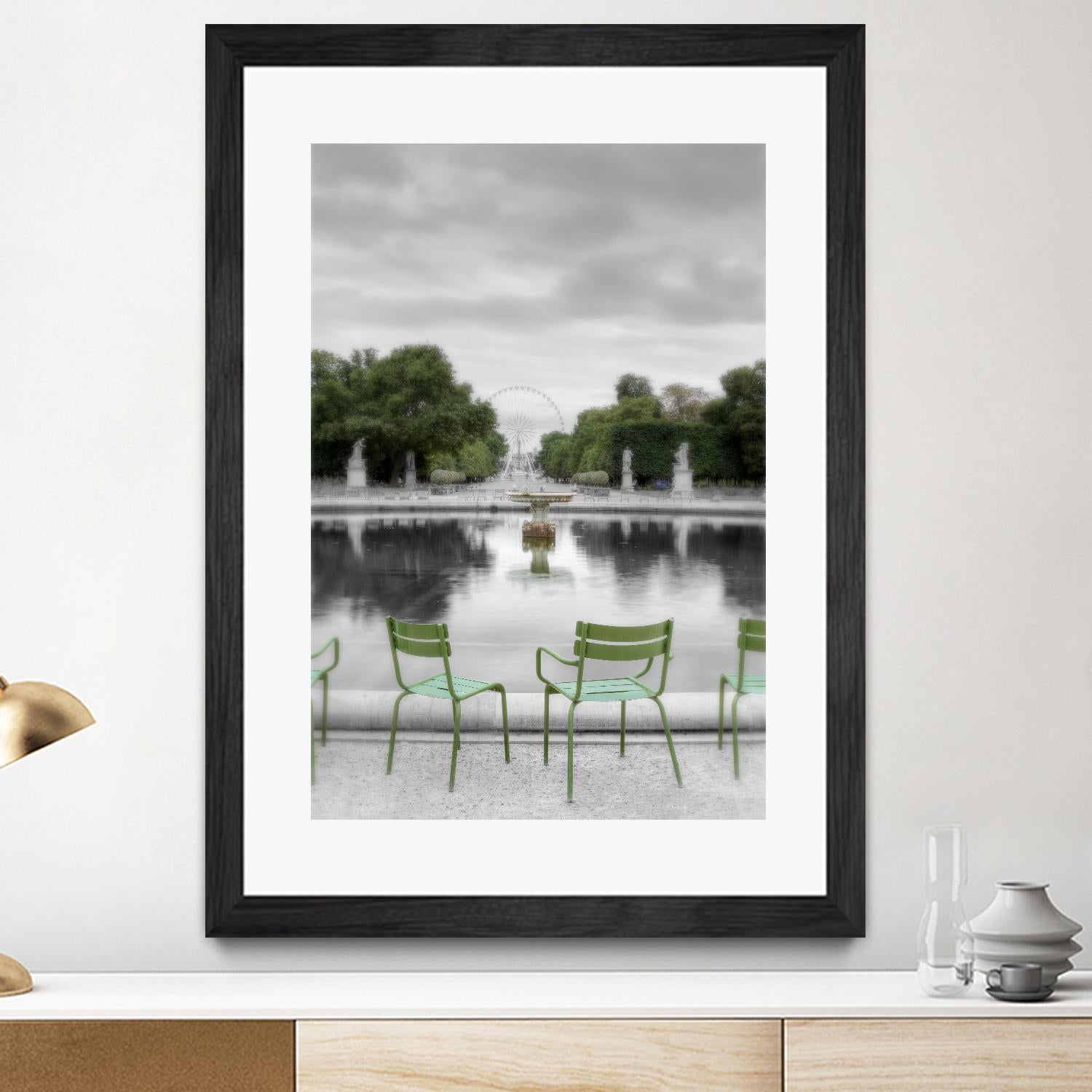 Tuileries Fountain #1 by Alan Blaustein on GIANT ART - multicolor photography; landscapes; people/places