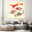 Geo Saurs by Michael Buxton on GIANT ART - multicolor urban/pop surrealism; animals; children