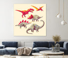 Geo Saurs by Michael Buxton on GIANT ART - multicolor urban/pop surrealism; animals; children