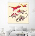 Geo Saurs by Michael Buxton on GIANT ART - multicolor urban/pop surrealism; animals; children