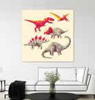 Geo Saurs by Michael Buxton on GIANT ART - multicolor urban/pop surrealism; animals; children