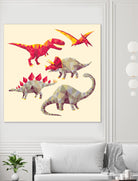 Geo Saurs by Michael Buxton on GIANT ART - multicolor urban/pop surrealism; animals; children