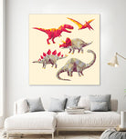 Geo Saurs by Michael Buxton on GIANT ART - multicolor urban/pop surrealism; animals; children