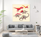 Geo Saurs by Michael Buxton on GIANT ART - multicolor urban/pop surrealism; animals; children