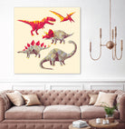 Geo Saurs by Michael Buxton on GIANT ART - multicolor urban/pop surrealism; animals; children