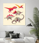 Geo Saurs by Michael Buxton on GIANT ART - multicolor urban/pop surrealism; animals; children