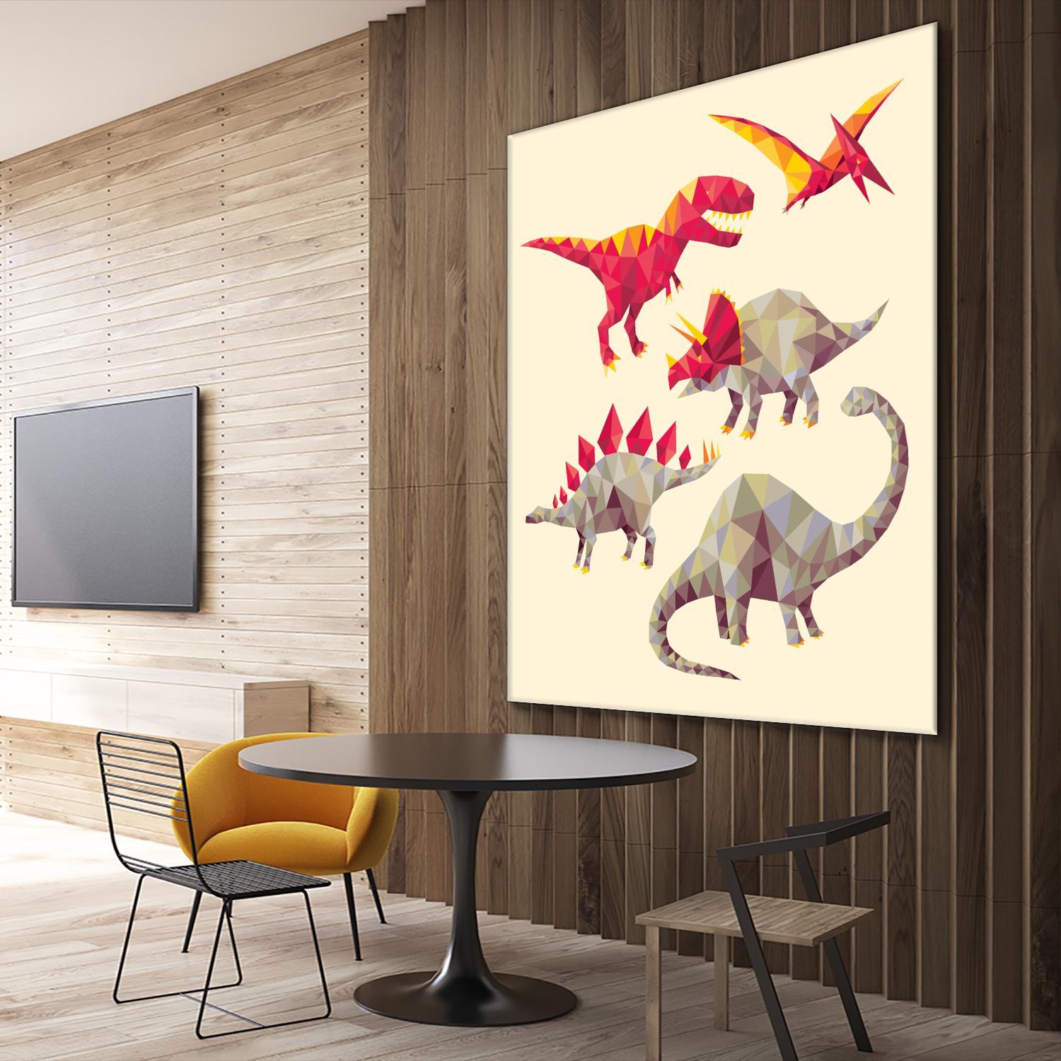 Geo Saurs by Michael Buxton on GIANT ART - multicolor urban/pop surrealism; animals; children