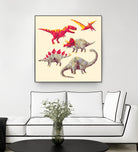 Geo Saurs by Michael Buxton on GIANT ART - multicolor urban/pop surrealism; animals; children