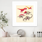 Geo Saurs by Michael Buxton on GIANT ART - multicolor urban/pop surrealism; animals; children