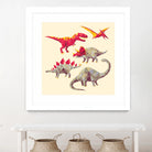 Geo Saurs by Michael Buxton on GIANT ART - multicolor urban/pop surrealism; animals; children