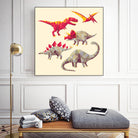 Geo Saurs by Michael Buxton on GIANT ART - multicolor urban/pop surrealism; animals; children