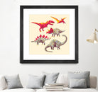 Geo Saurs by Michael Buxton on GIANT ART - multicolor urban/pop surrealism; animals; children