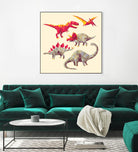Geo Saurs by Michael Buxton on GIANT ART - multicolor urban/pop surrealism; animals; children