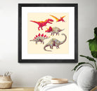 Geo Saurs by Michael Buxton on GIANT ART - multicolor urban/pop surrealism; animals; children