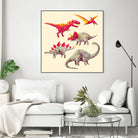 Geo Saurs by Michael Buxton on GIANT ART - multicolor urban/pop surrealism; animals; children