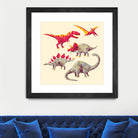 Geo Saurs by Michael Buxton on GIANT ART - multicolor urban/pop surrealism; animals; children
