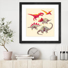 Geo Saurs by Michael Buxton on GIANT ART - multicolor urban/pop surrealism; animals; children