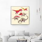Geo Saurs by Michael Buxton on GIANT ART - multicolor urban/pop surrealism; animals; children