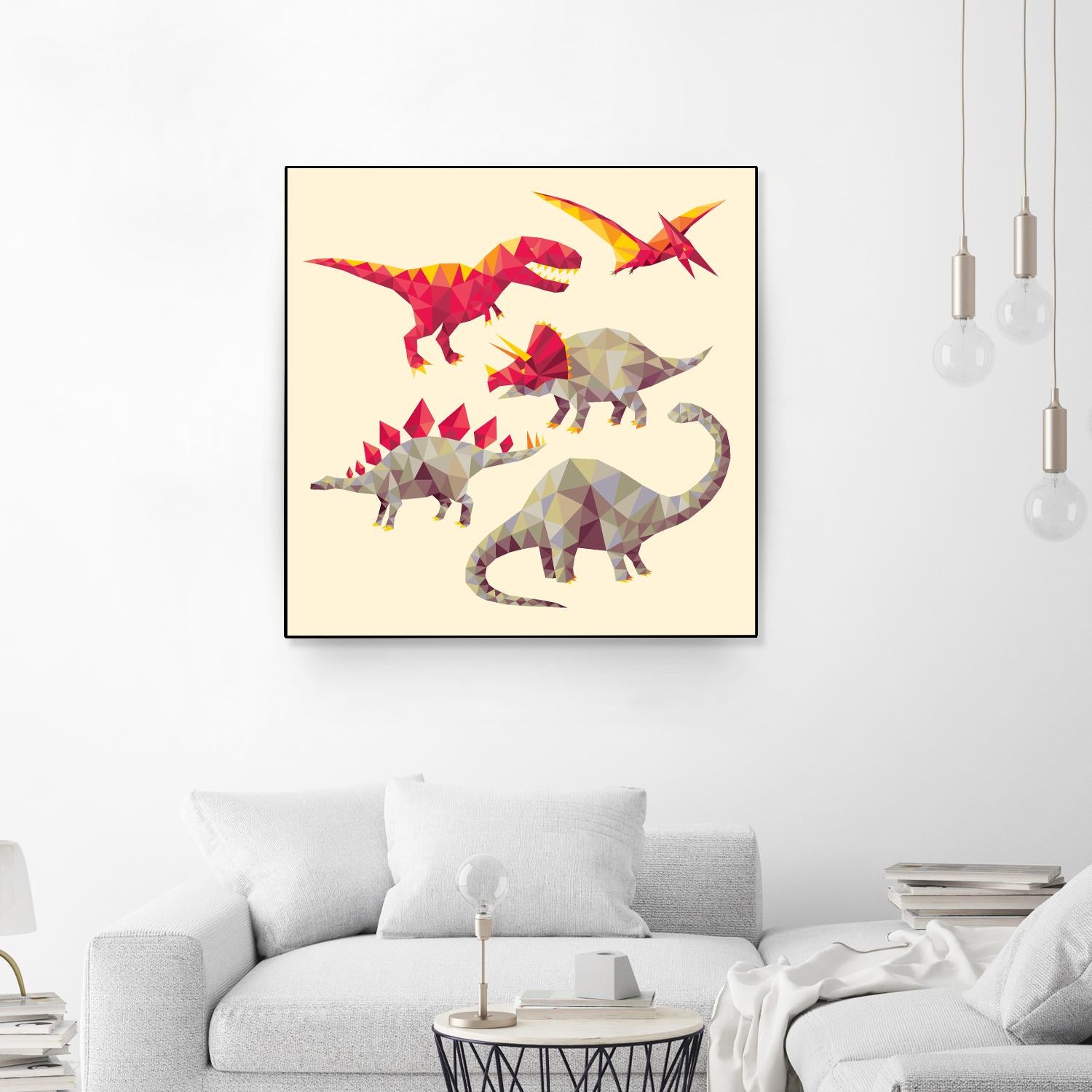 Geo Saurs by Michael Buxton on GIANT ART - multicolor urban/pop surrealism; animals; children