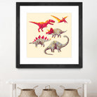 Geo Saurs by Michael Buxton on GIANT ART - multicolor urban/pop surrealism; animals; children