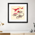 Geo Saurs by Michael Buxton on GIANT ART - multicolor urban/pop surrealism; animals; children
