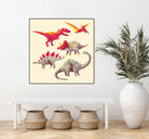 Geo Saurs by Michael Buxton on GIANT ART - multicolor urban/pop surrealism; animals; children