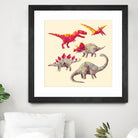 Geo Saurs by Michael Buxton on GIANT ART - multicolor urban/pop surrealism; animals; children