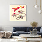 Geo Saurs by Michael Buxton on GIANT ART - multicolor urban/pop surrealism; animals; children
