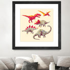 Geo Saurs by Michael Buxton on GIANT ART - multicolor urban/pop surrealism; animals; children