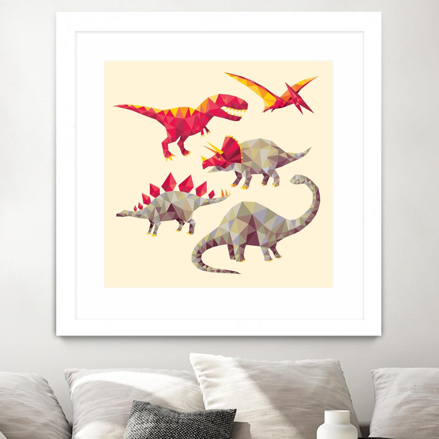 Geo Saurs by Michael Buxton on GIANT ART - multicolor urban/pop surrealism; animals; children