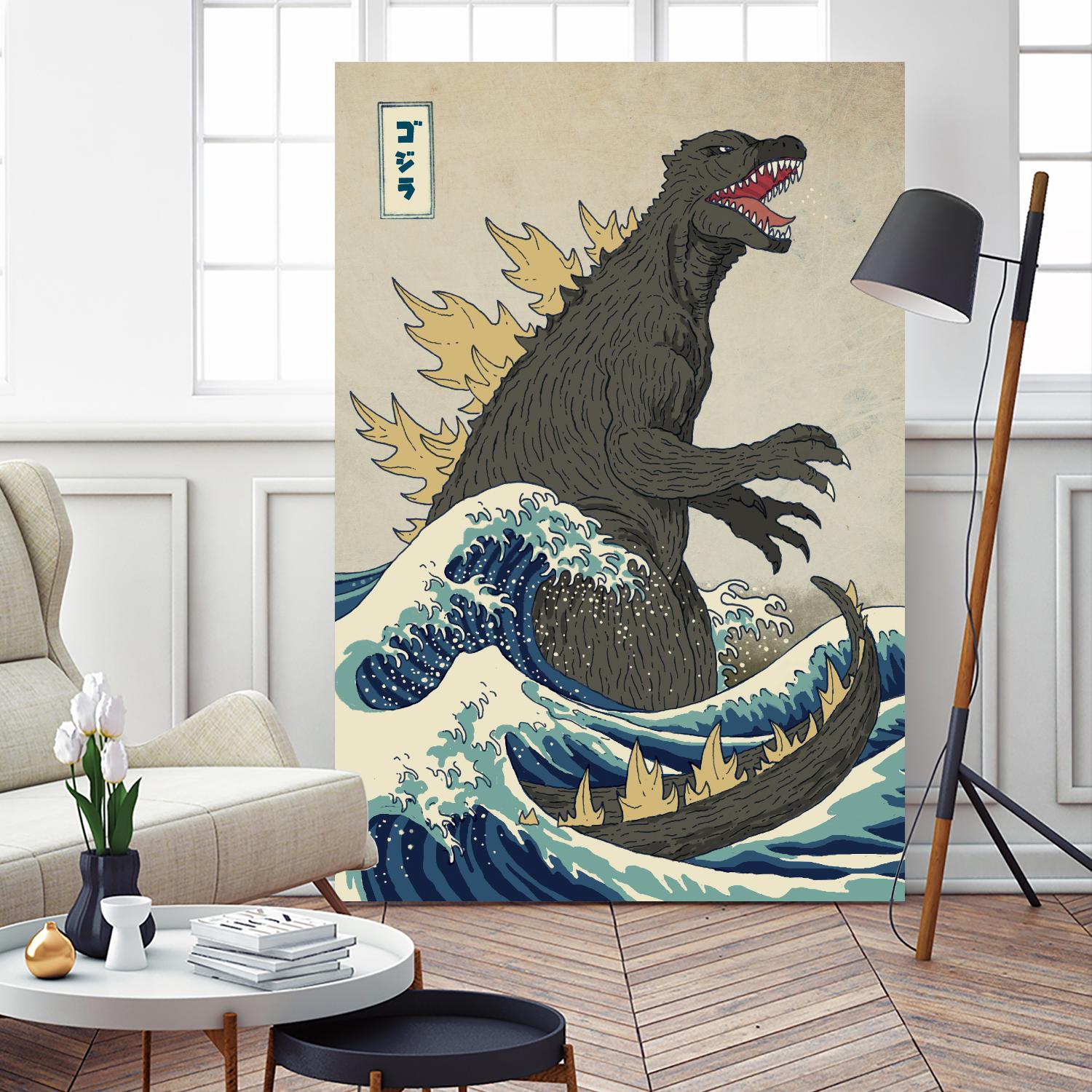 The Great Monster off Kanagawa by Michael Buxton on GIANT ART - multicolor urban/pop surrealism; contemporary
