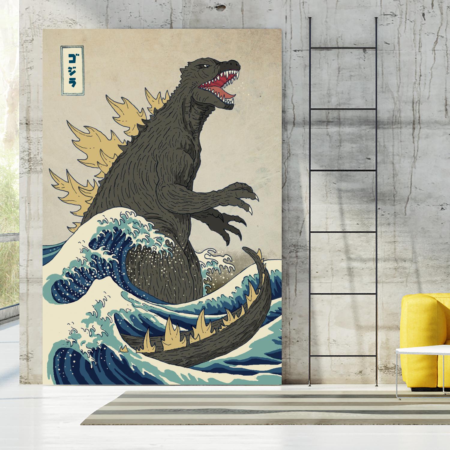 The Great Monster off Kanagawa by Michael Buxton on GIANT ART - multicolor urban/pop surrealism; contemporary