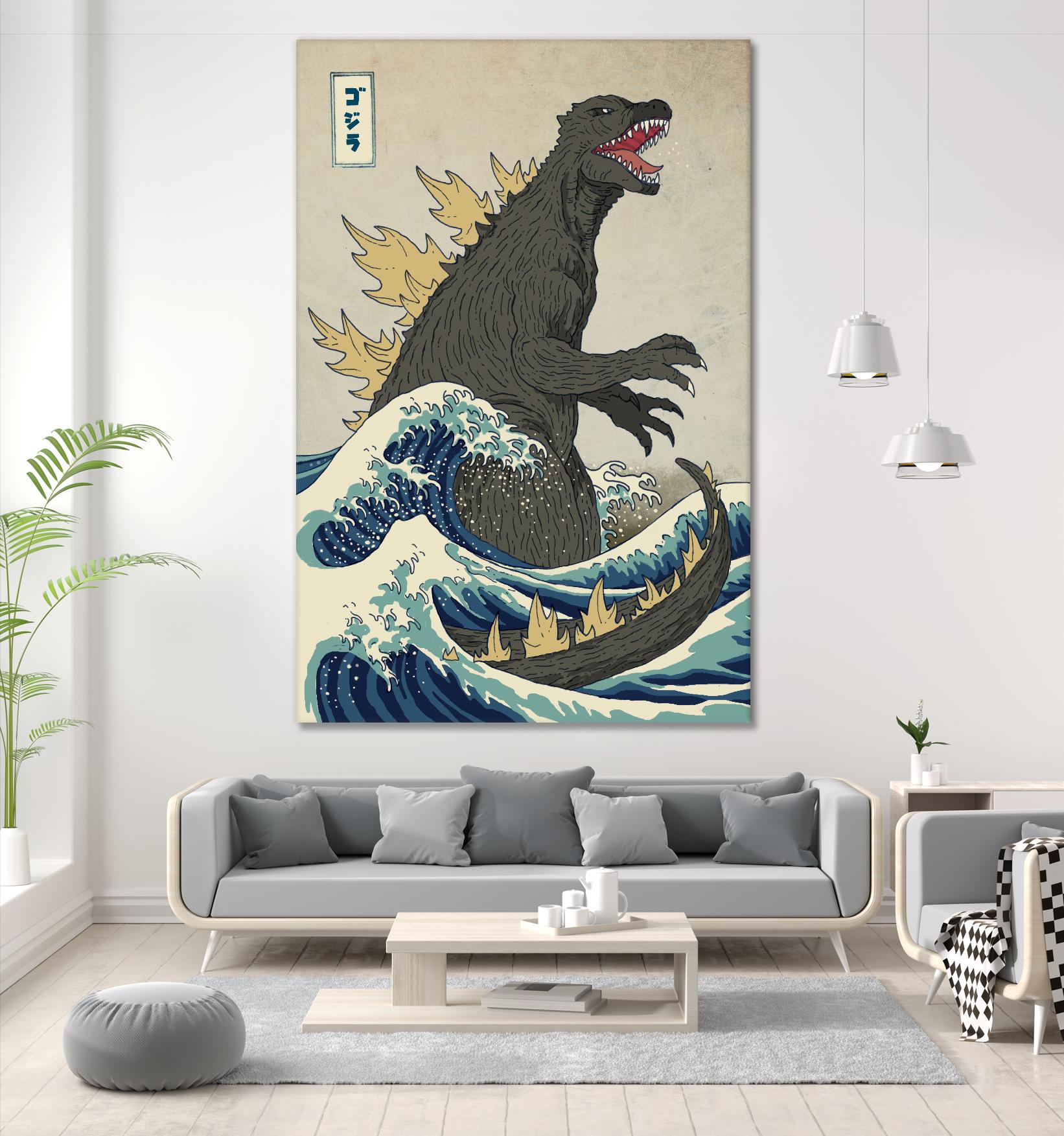 The Great Monster off Kanagawa by Michael Buxton on GIANT ART - multicolor urban/pop surrealism; contemporary
