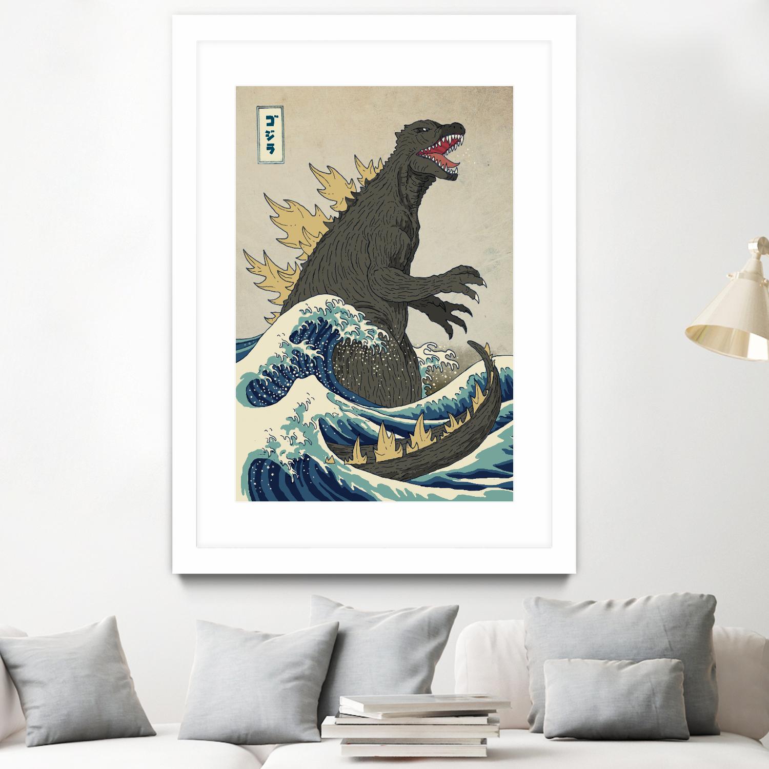 The Great Monster off Kanagawa by Michael Buxton on GIANT ART - multicolor urban/pop surrealism; contemporary
