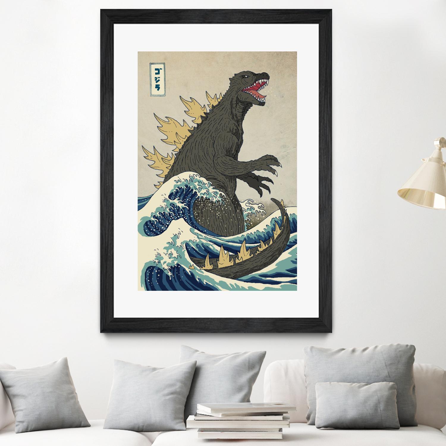 The Great Monster off Kanagawa by Michael Buxton on GIANT ART - multicolor urban/pop surrealism; contemporary