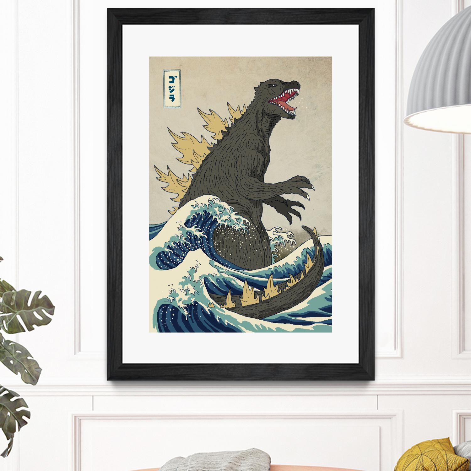 The Great Monster off Kanagawa by Michael Buxton on GIANT ART - multicolor urban/pop surrealism; contemporary