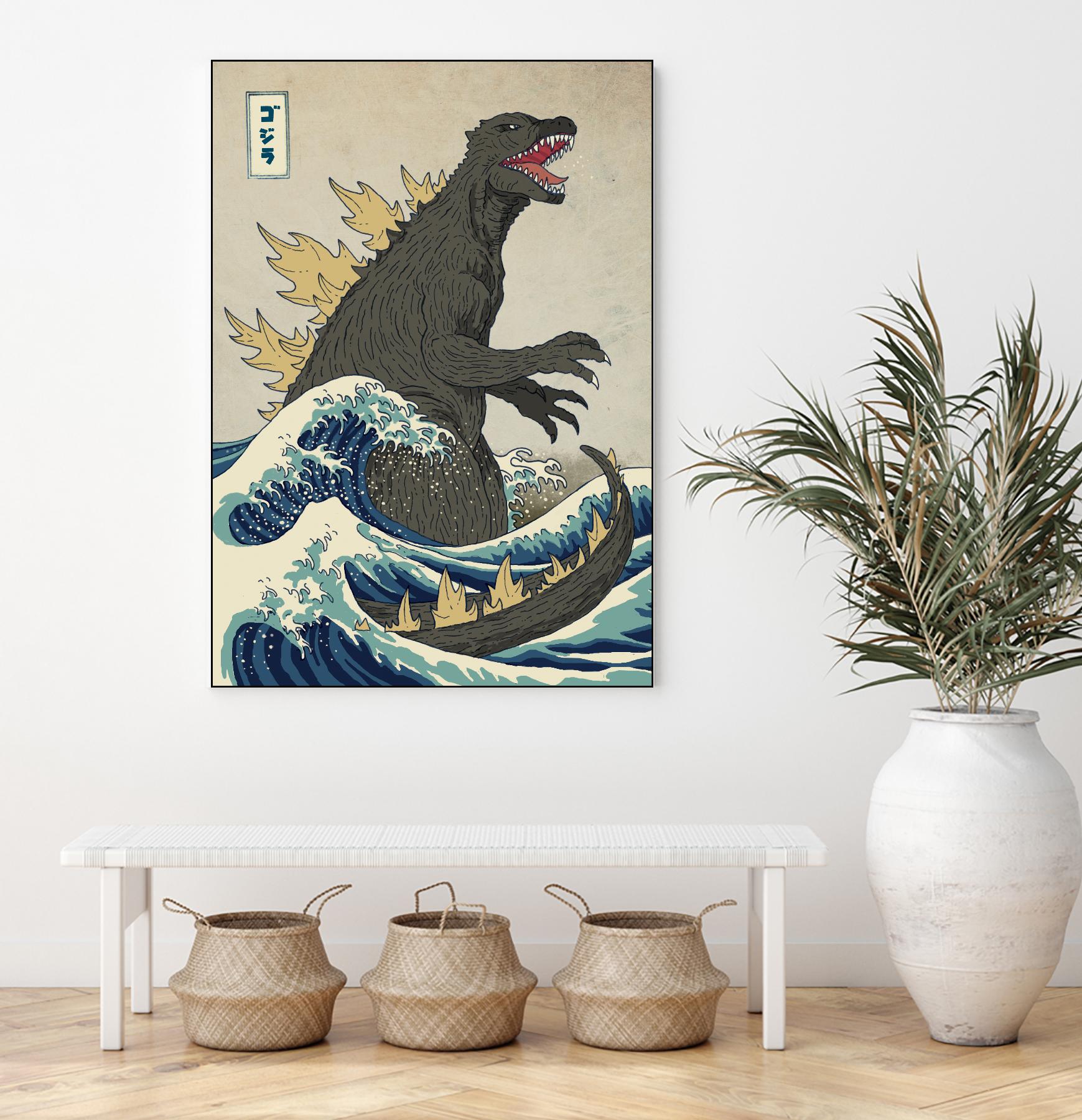 The Great Monster off Kanagawa by Michael Buxton on GIANT ART - multicolor urban/pop surrealism; contemporary