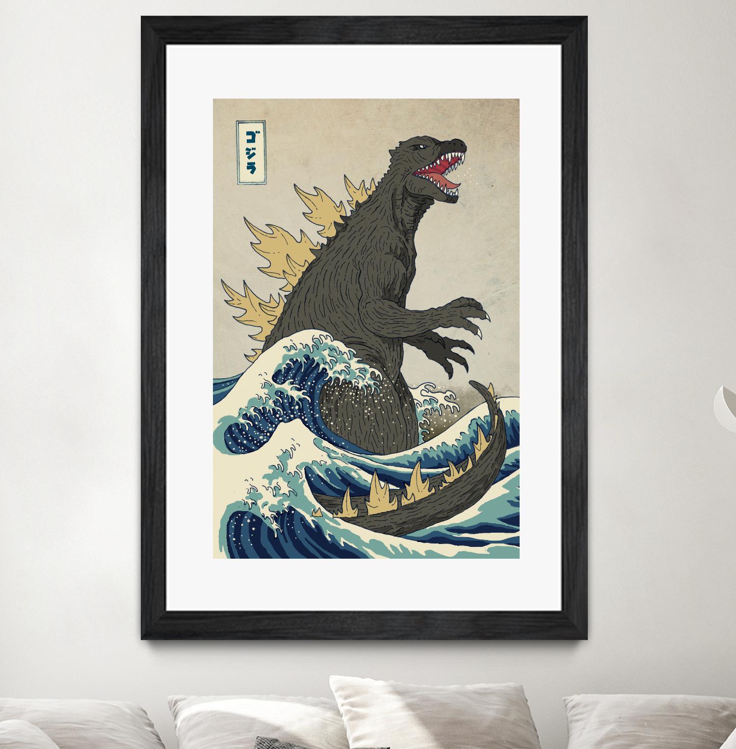 The Great Monster off Kanagawa by Michael Buxton on GIANT ART - multicolor urban/pop surrealism; contemporary