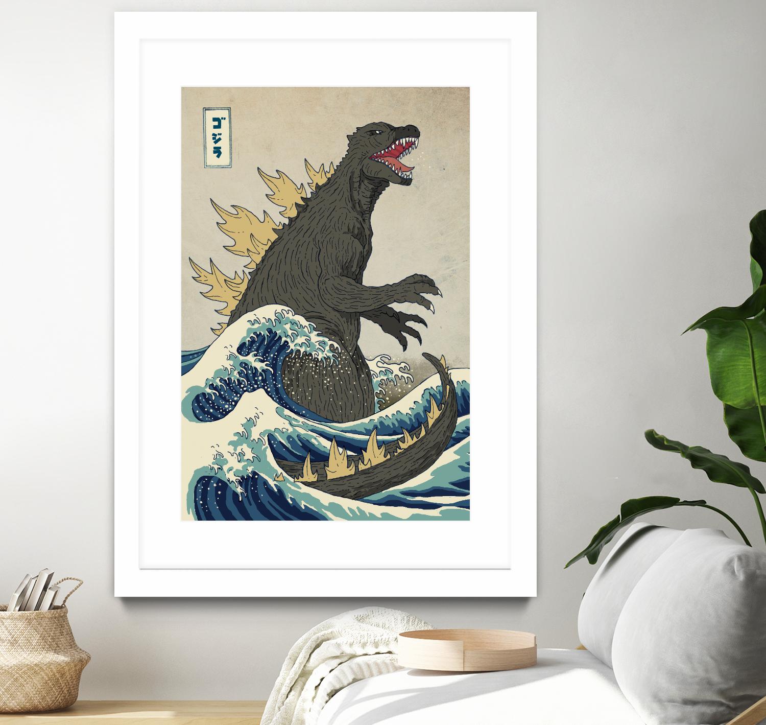 The Great Monster off Kanagawa by Michael Buxton on GIANT ART - multicolor urban/pop surrealism; contemporary