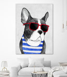 Frenchie Summer Style by Barruf on GIANT ART - multicolor urban/pop surrealism; animals